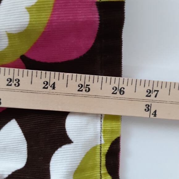 Mini Boden Corduroy Pinnie Chocolate Brown Pinafore Dress Mod Floral Girls 7/8 - Picture 8 of 8